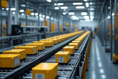 Automated Conveyor System by Delta Makina in a factory setting