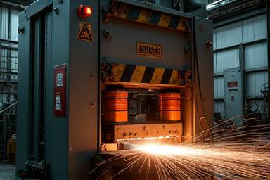Delta Makina Hydraulic Press shaping metal